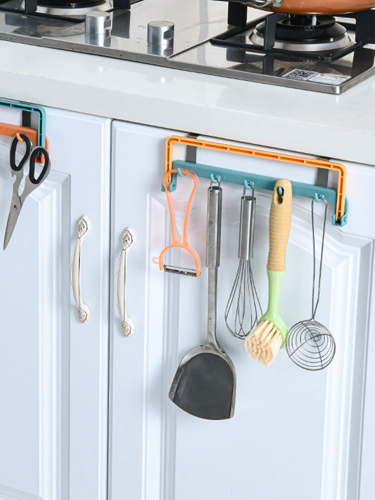 Kitchen New Arrival Cabinet Door Rack Punch-Free Wall-Mounted Trash Bag Lower Rack Countertop Storage Rack Storage Organizer