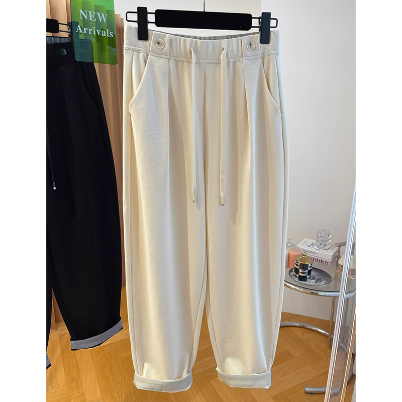 Summer Plus Size K-style New Arrival Casual Harem Pants Women's Loose Plus Size Ladies Elastic Waistband Lace-up Jogger Pants Versatile Sports Pants