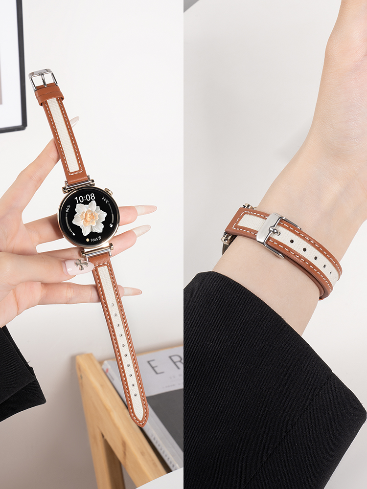 Suitable for Huawei GT4 Strap Watch Watt4/3 Summer Women's Pro New Arrival Smart GT3 Women's Strap GT2 Men's and Women's Genuine Leather 41/46mm Fashion GT Women's Summer GT1 Canvas Fancy
