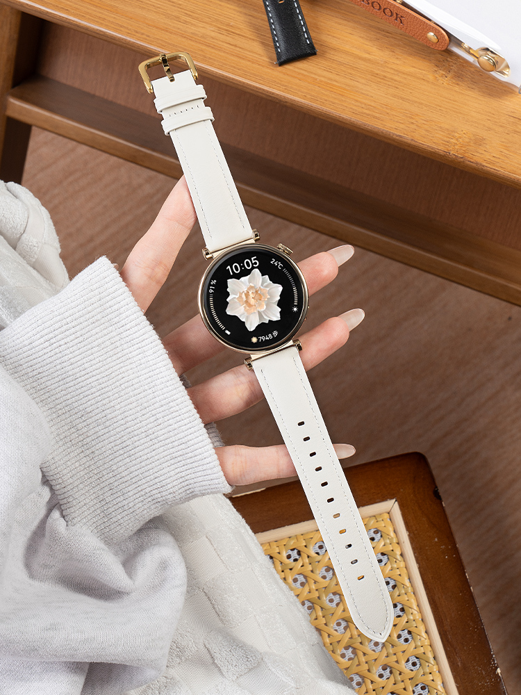 Suitable for Huawei GT4 Strap Watch Smart Watchgt4 Watch Band Leather Watch GT4 Women's Watch 41mm Women's GT New Arrival Women's Watchgt Fancy Women's Men Leather