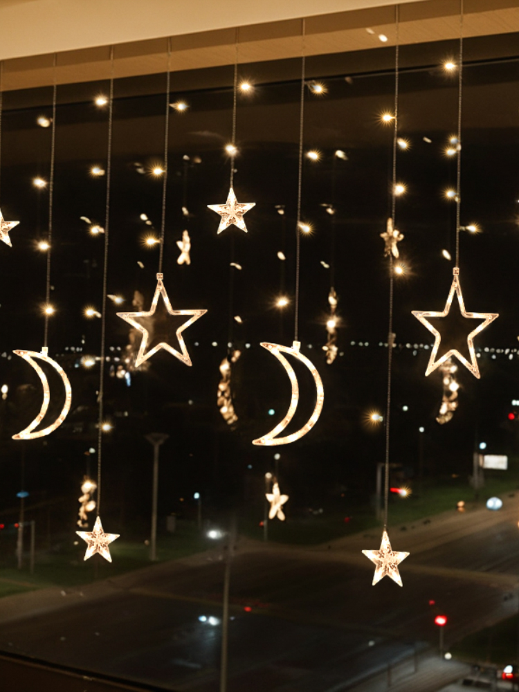 Star Light Starry Sky Small Colored Lights New Year LED Decorative Light Building Balcony Flashing Light Skewers Light Gas Atmosphere Layout