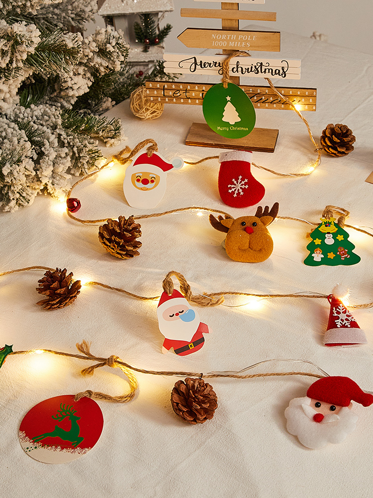 Christmas Christmas Tree Pendant Ambience Light Decoration Window Pine Cone Light String Scene Layout Photo Props Creative