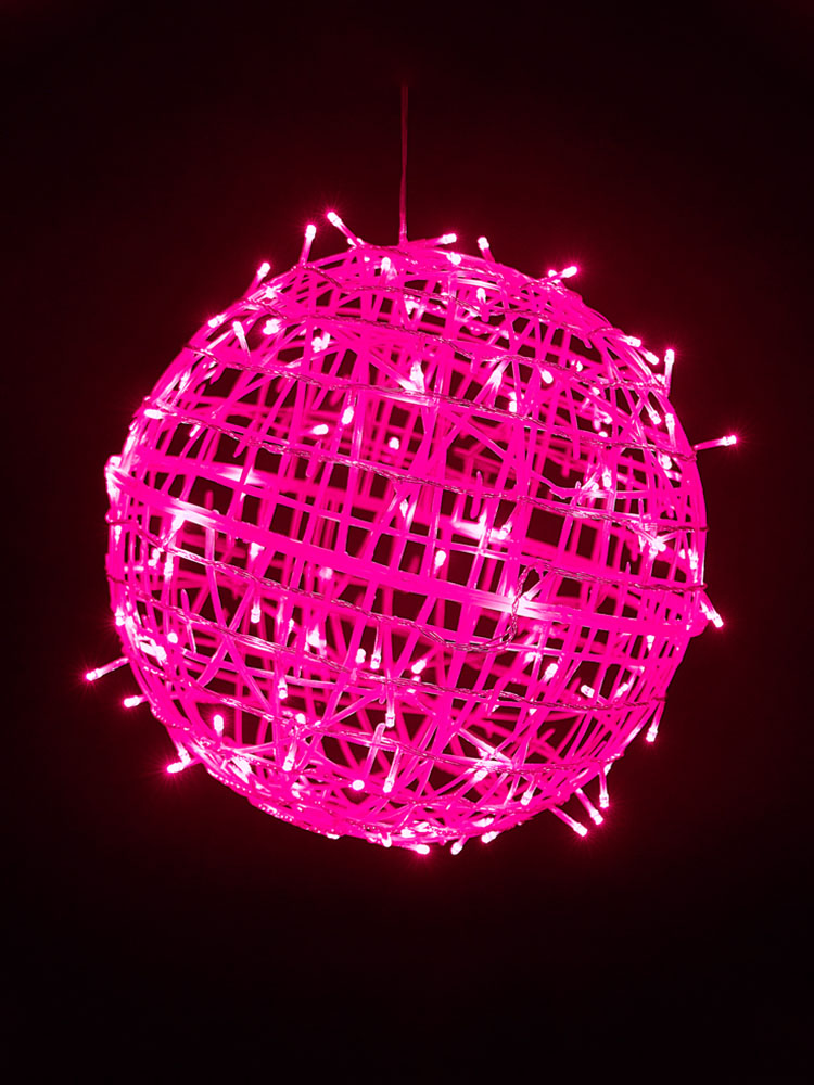 Pink Colored Lantern Flashing String Starry Light Outdoor Waterproof Landscape Hanging Tree Spherical Tree Light Vine Bal Lamp Decorative Light