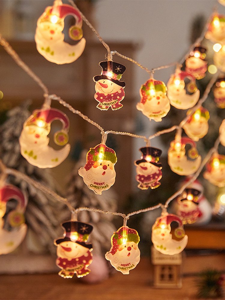 Colored Lantern Flashing String Starry Christmas Decorative Lights Santa Claus Indoor Layout Luminous Atmosphere Home