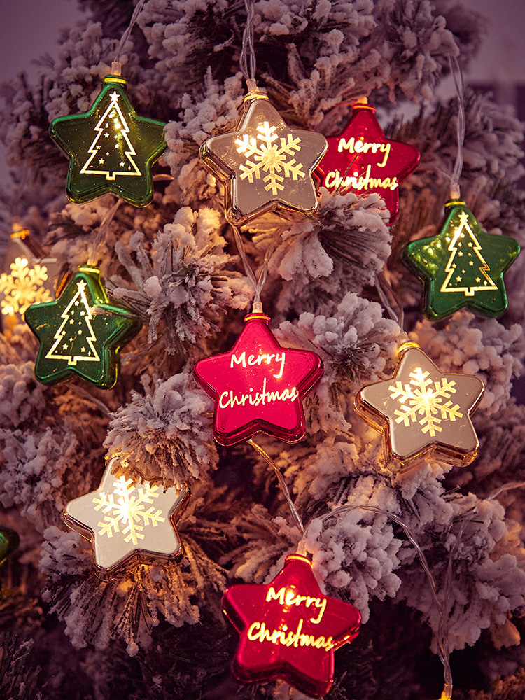 Christmas Decorations Christmas Tree Scene Arrangement Decoration Atmosphere Led Colored Lamp Flashing Light String Light Starry Sky Lights