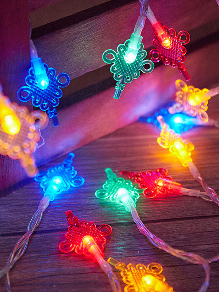 Lantern Spring Blessing Chinese Knot Colored Lantern Flashing String Starry Snake Year Chinese New Year New Year New Year Decorations