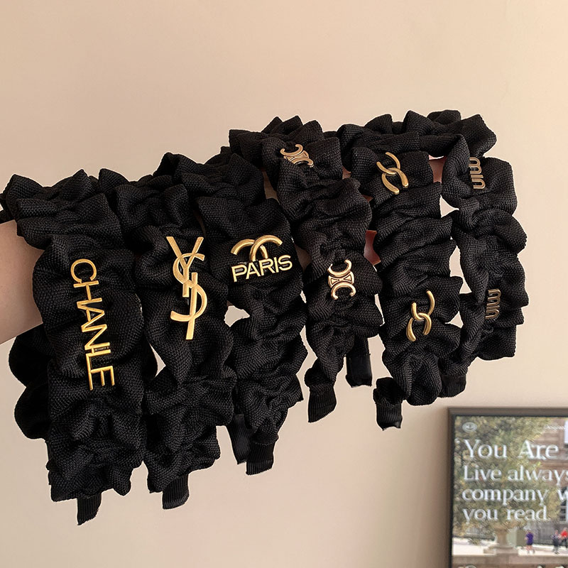 Black Color & Pleats Headband Female 2023 New Arrival High Skull Top Easiest for Match out Headband Face Wash Non-Slip Hairpin Hair Tie Headdress