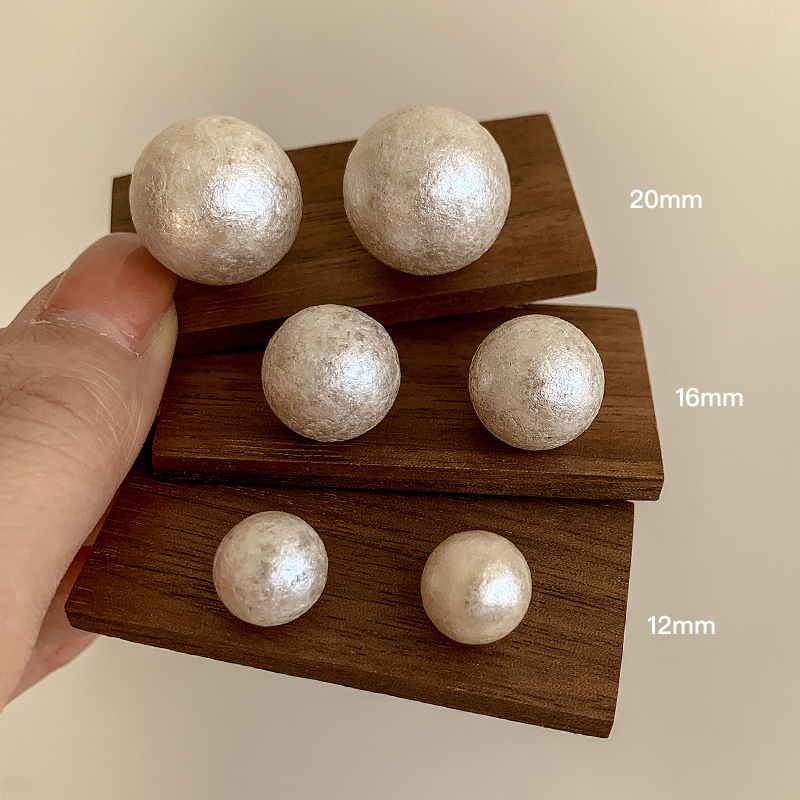 Mona Same Style French Style Cotton Stud Earrings for Women Niche Design Elegant Earrings 2023 New Arrival Trendy Earrings
