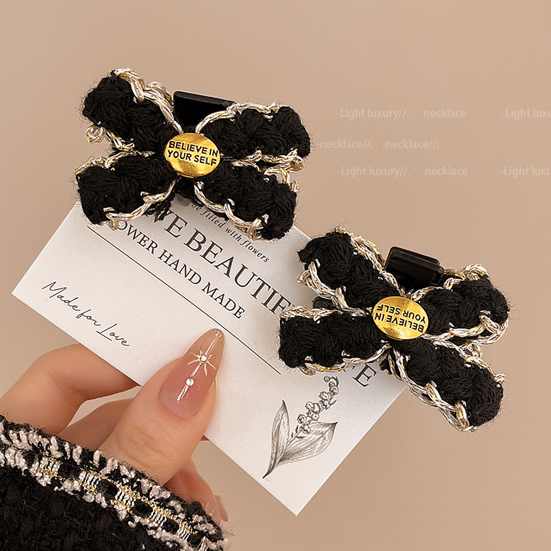 Classic Style Bow Claw Clip Eight-Character Bangs Small Size Princess Hairstyle Cropped Hair Clip Shark Clip Fancy Fall and Winter Headdress