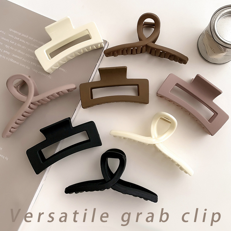 Acrylic Jaw Clip Female Autumn Winter Retro Frosted Hair Clip South Korea Elegant Graceful Shark on the Back of the Head Clip Hairware