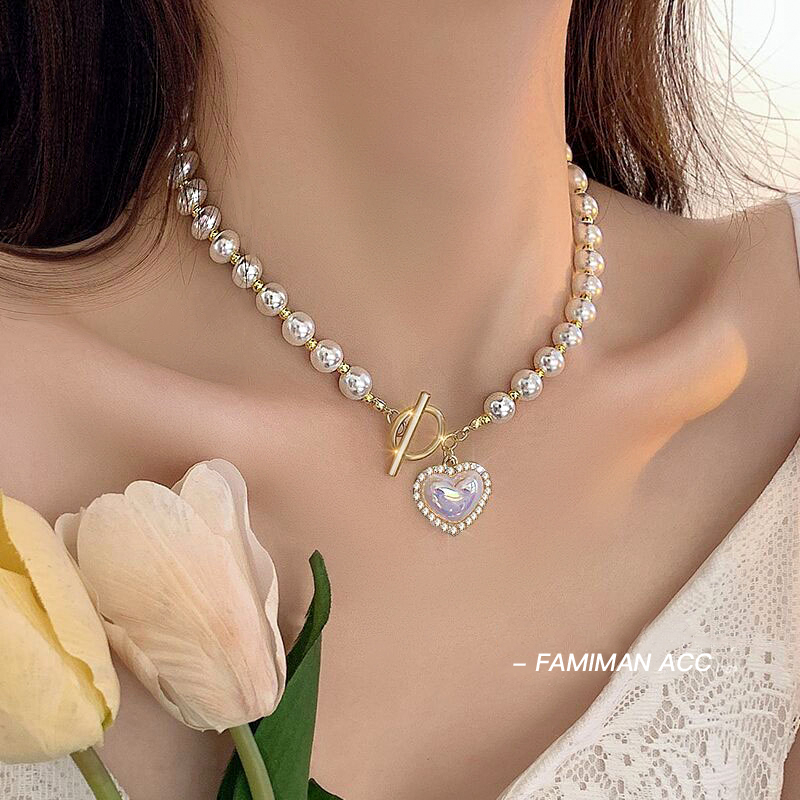 Heart Women's Accessible Luxury Classy Niche Decorative Pearl Necklace