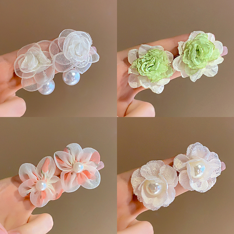 Summer Pearl Flower Earrings Women's Niche Design Fresh Earrings 2023 New Arrival Trendy Easiest for Match Earrings