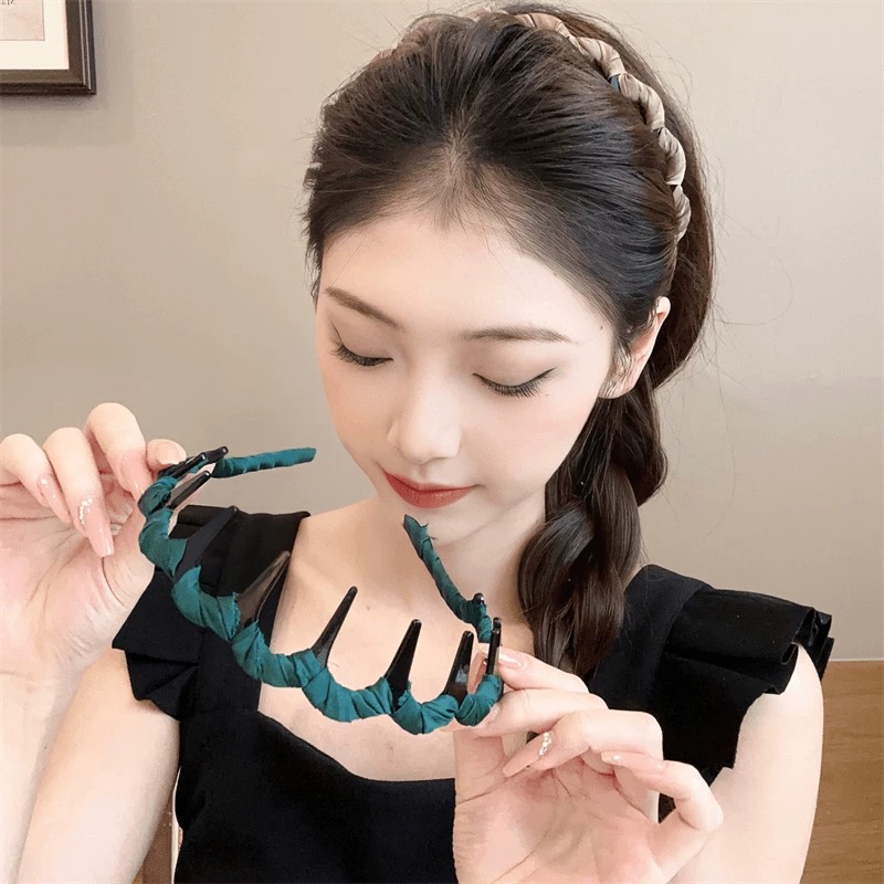 Wave Headband Female High Skull Top Face Wash with Teeth Non Slip Hair Hoop Fancy Western Style Headband 2024 New Hair Accessories