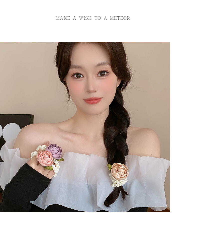Elegant Flower Ponytail Hair Band