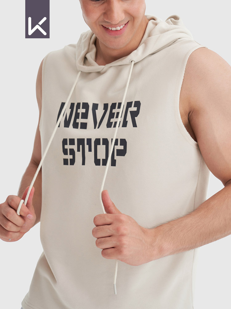 Keep Sleeveless Hoodie Vest Men's Autumn New Arrival Loose Fitness Sports Waistcoat for Basketball Training T-shirt Running