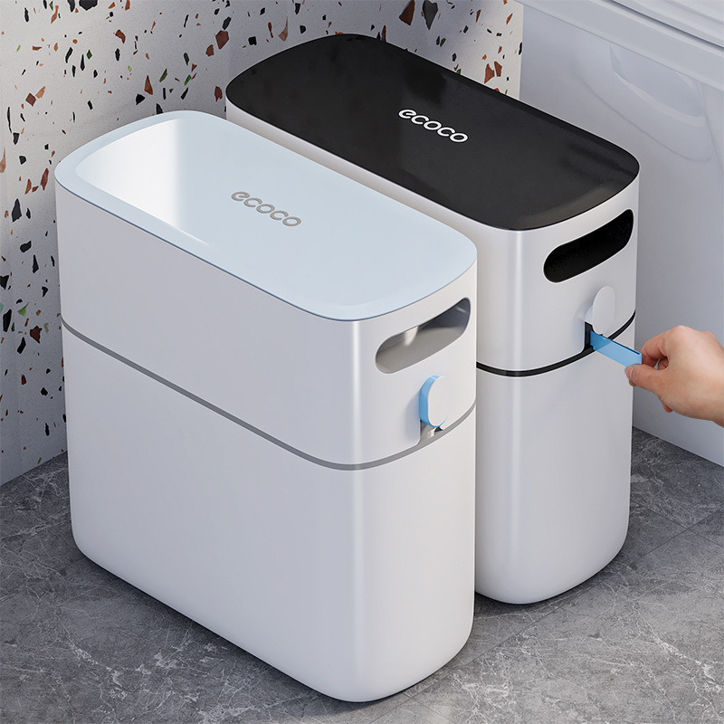 Trash Can For Home Toilet Kitchen Special Gap Large Capacity with Lid Large Automatic Packaging Fiber Drum