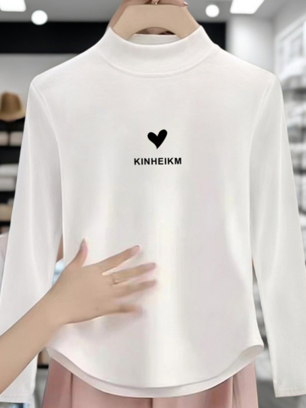Women's Half Turtleneck Thickened Bottoming Shirt New Arrival Autumn and Winter Dralon Silm Slimming and Warm Western Style Inner Wear Long Sleeves Tops