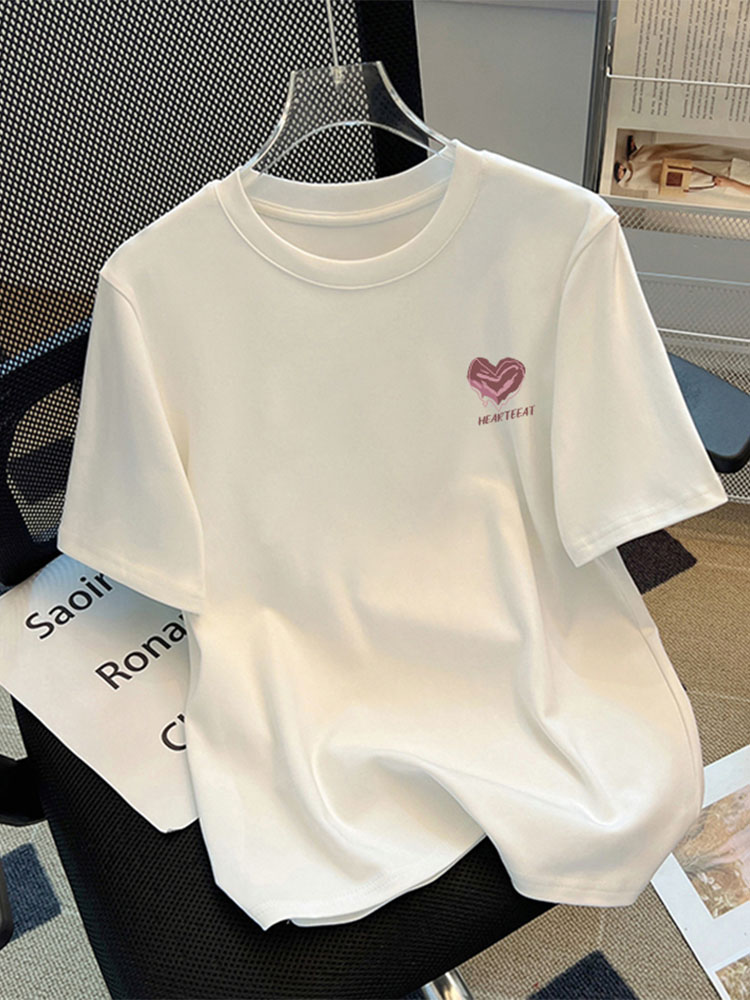 Women's Clothing in 13 Lines New Arrival Summer T-Shirt Short Sleeve Tops Women's Wide Loose Shoulder Stylish Niche Style T-shirt