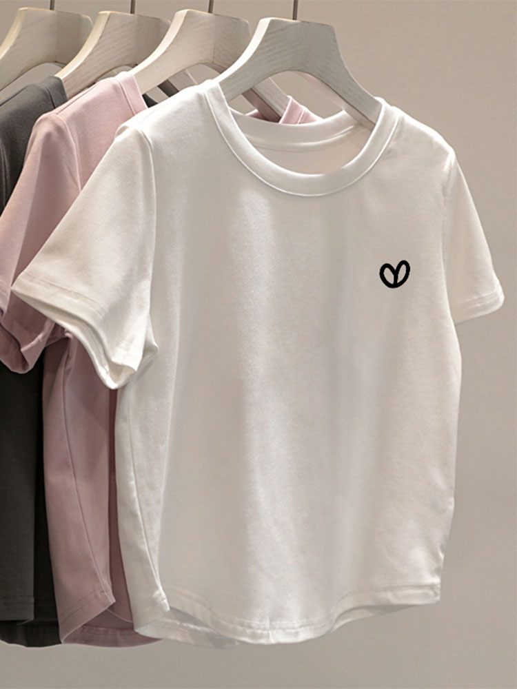 Women's Short Sleeve T-Shirt Women's 2025 Special-Interest Design Silm Shoulder Slim Looking Small Short Tops Summer