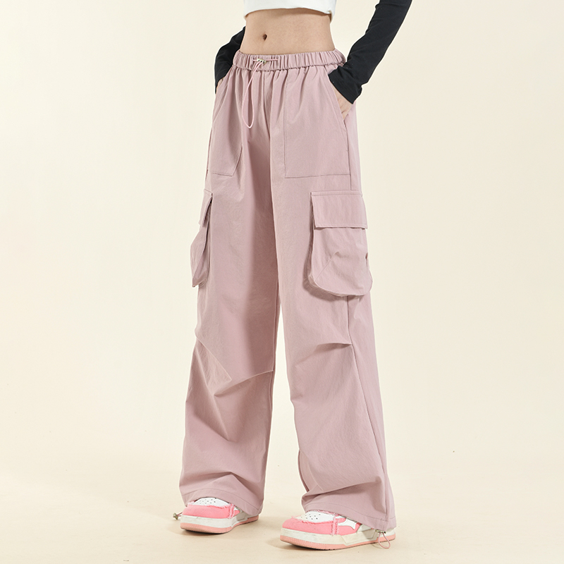 Multi-Pocket Paratrooper Thin Drape Versatile Workwear Pants