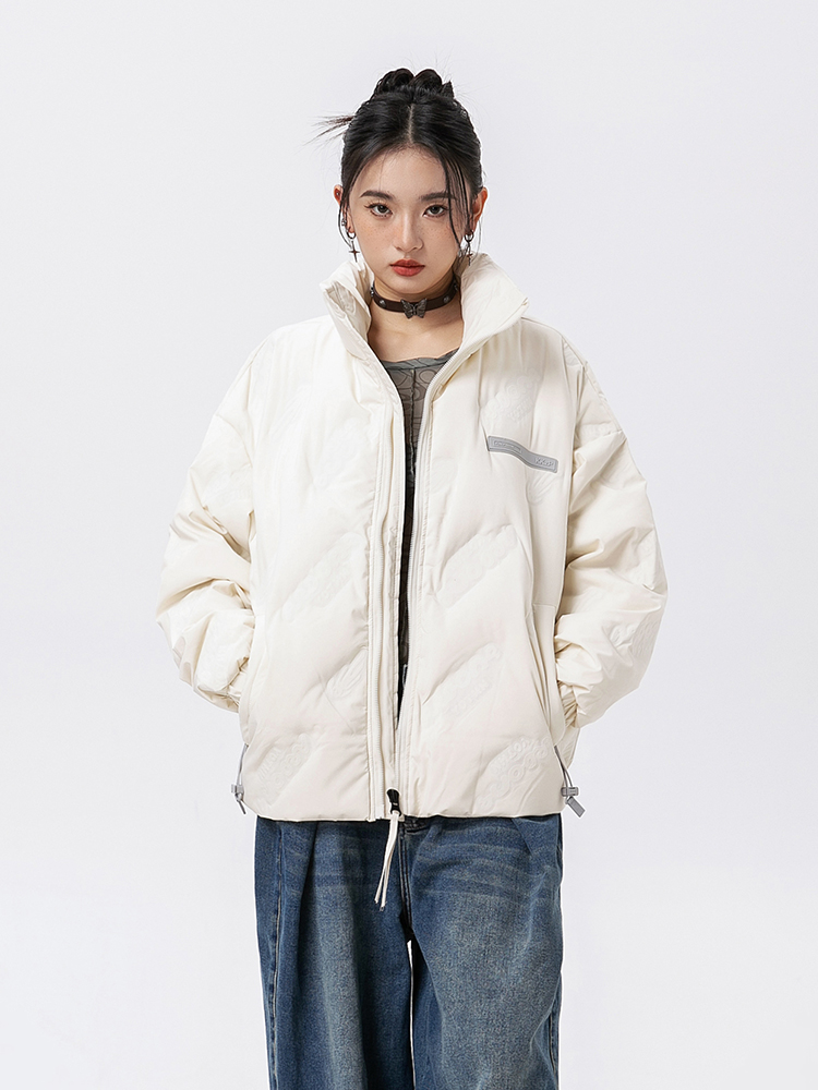 90 White Duck down Stand Collar Lightweight down Jacket Female 2025 New Arrival Loose Street Lovers Wild Cold-Proof Heattech Outwear