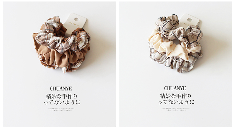 Kawano Houndstooth Ruched Hair Band