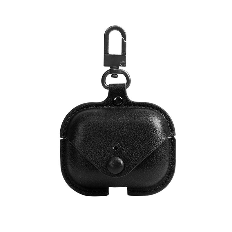AirPods 4 Generation Earphone Case Applicable to Apple AirPods Pro2 Generation Protective Case Headset Protective Case Soft Leather AirPods 3 Earphone Case Leather Hook Integrated Drop-Proof Simple