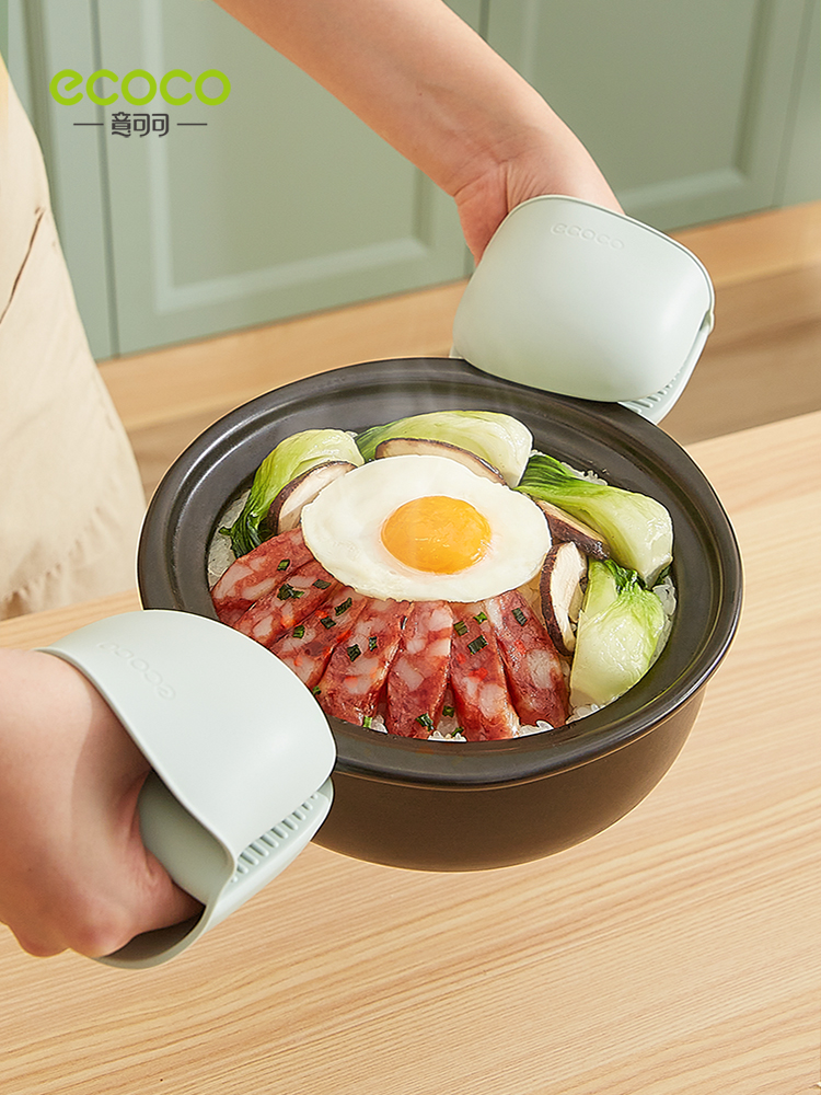 Anti-Hot Gloves Kitchen Silicone Heat Insulation Non-Slip Thick and High Temperature Resistant Microwave Oven Baking Oven Special Tools