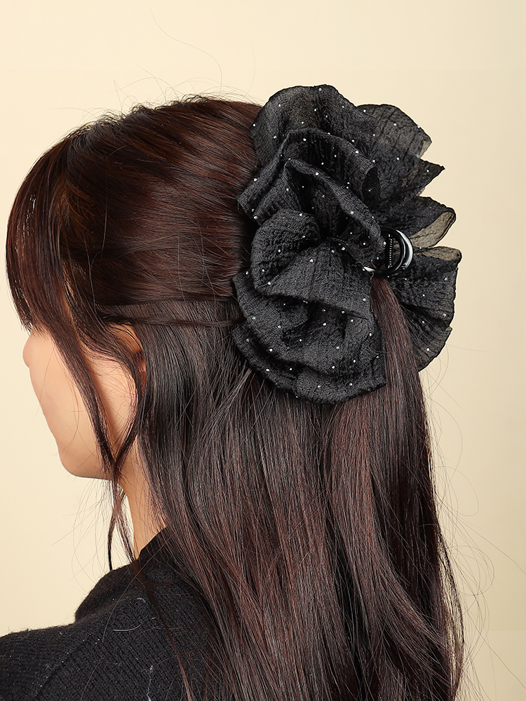 Grip Japanese and Korean European Bows Elegance Elegant Hair Clip Back Head Hair Updo Holder Cloth Hair Accessories DIY Replaceable Hair Accessories