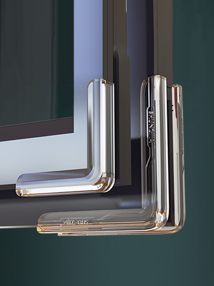 Broken Bridge Aluminum Window Bumper Corner Protector Bump Proof Silicone Kids Corner of the Window Collision Head Protection Protective Cover Tempered Glass