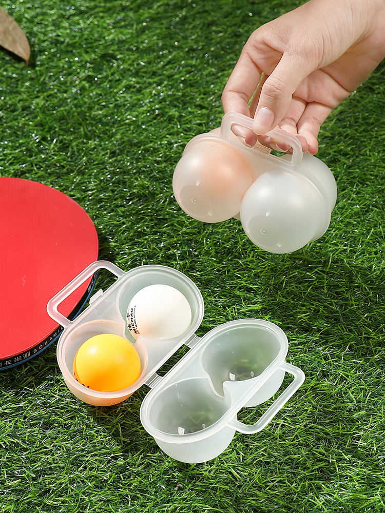 Thickened Table Tennis Ball Box Small Ball Box Table Tennis Special Portable Outer Ball Box Can Hold Two Ball Strap Handles