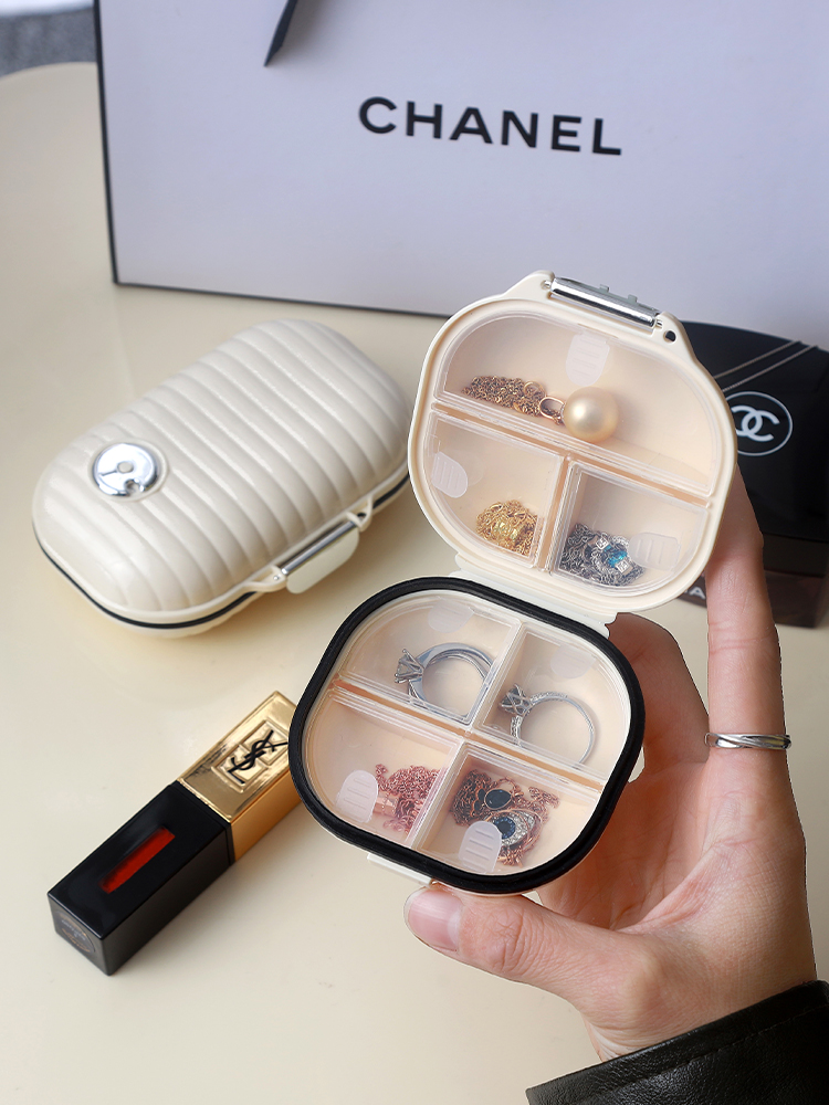 Creative Jewelry Box Storage Box Portable Stud Earrings Earrings Jewelry Necklace Ring Small Exquisite Mini Box