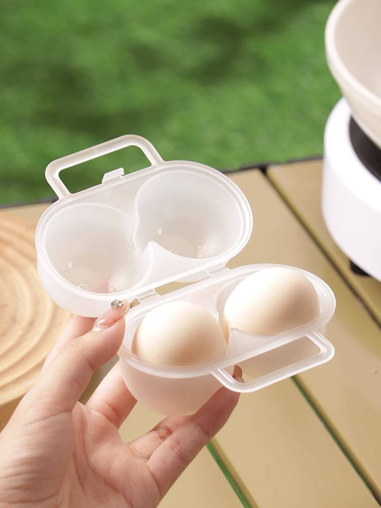 Outdoor Travel Pack Egg Handy Gadget Protective Box Egg Storage Box Portable Plastic Egg Carton Bubble Wrap Refrigerator with Lid