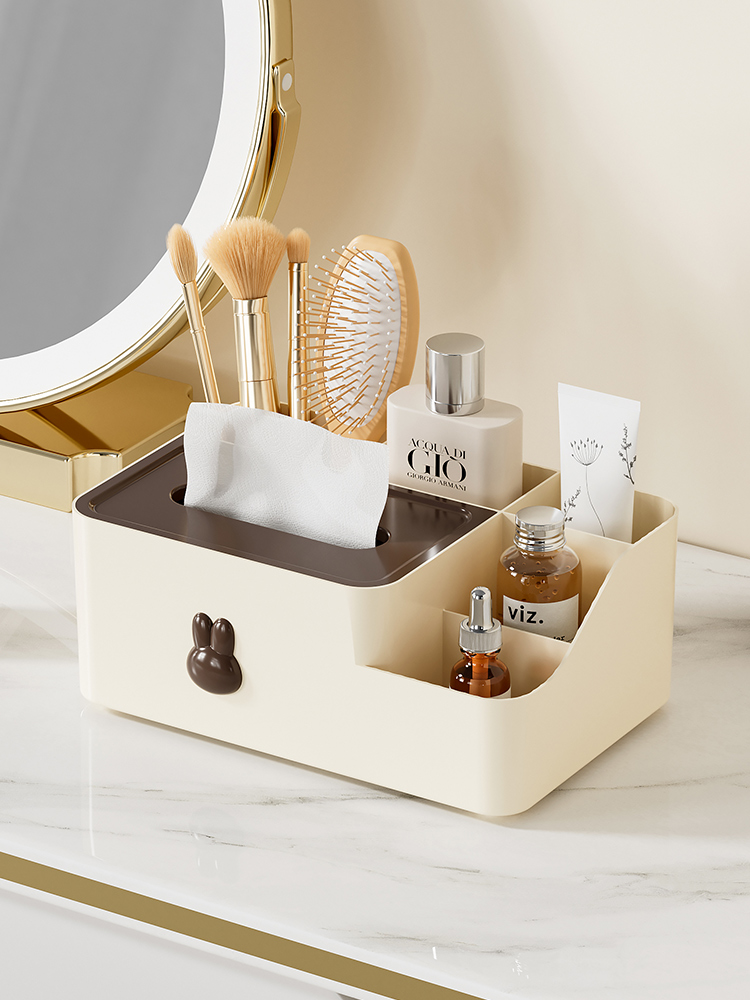Tissue Box Living Room High-End Light Luxury High-Grade Tissue Box Desktop Napkin Box Tea Table Storage Box Tissue Box
