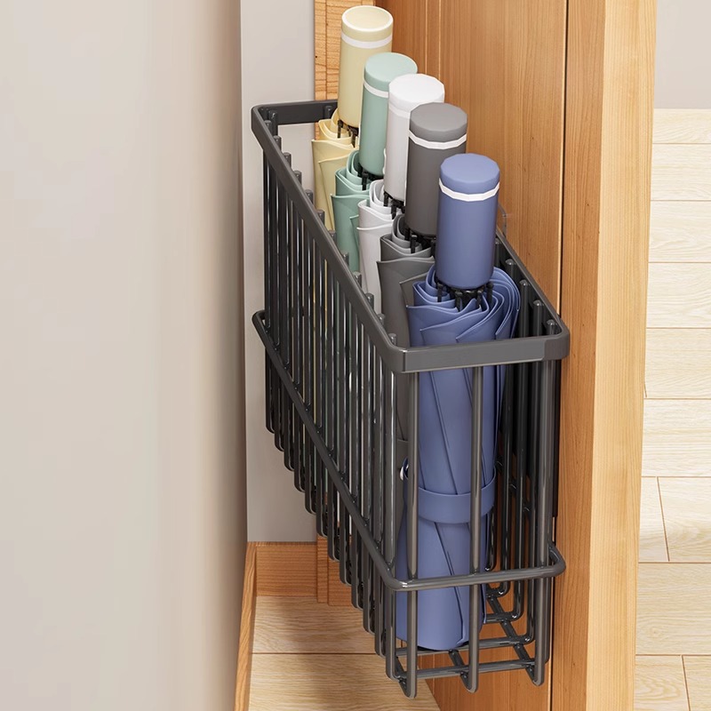 Umbrella Stand Storage Rack Household Magnetic Umbrella Stand Door Umbrella Artifact Rain Gear Storage Rack Cover Rack Wall-mounted Hanging Umbrella