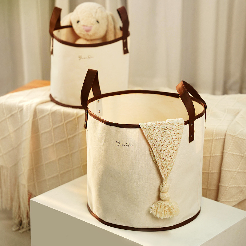 Storage Bedroom Moisture-Proof Clothing Sundries Basket Dirty Clothes Basket Fabric Bucket Building Blocks Large Capacity Waterproof Storage Bathroom Toys