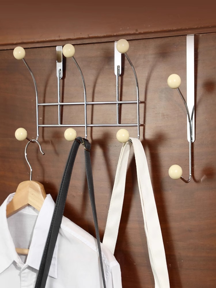 Home Door Rear Hook Punch Free Rack Storage Fantastic Wall Hanging Cloth Rack behind the Dormitory Door Storage Rack