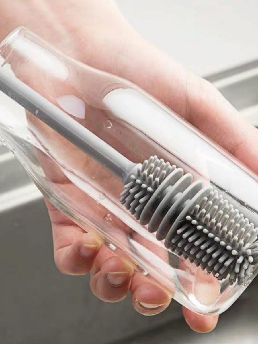 Long Handle Gap Bristle Baby Bottle Brush Washing Cup Cleaning Washing Cup Insulation Steel Wire Ball Wire Brush Cup Brush