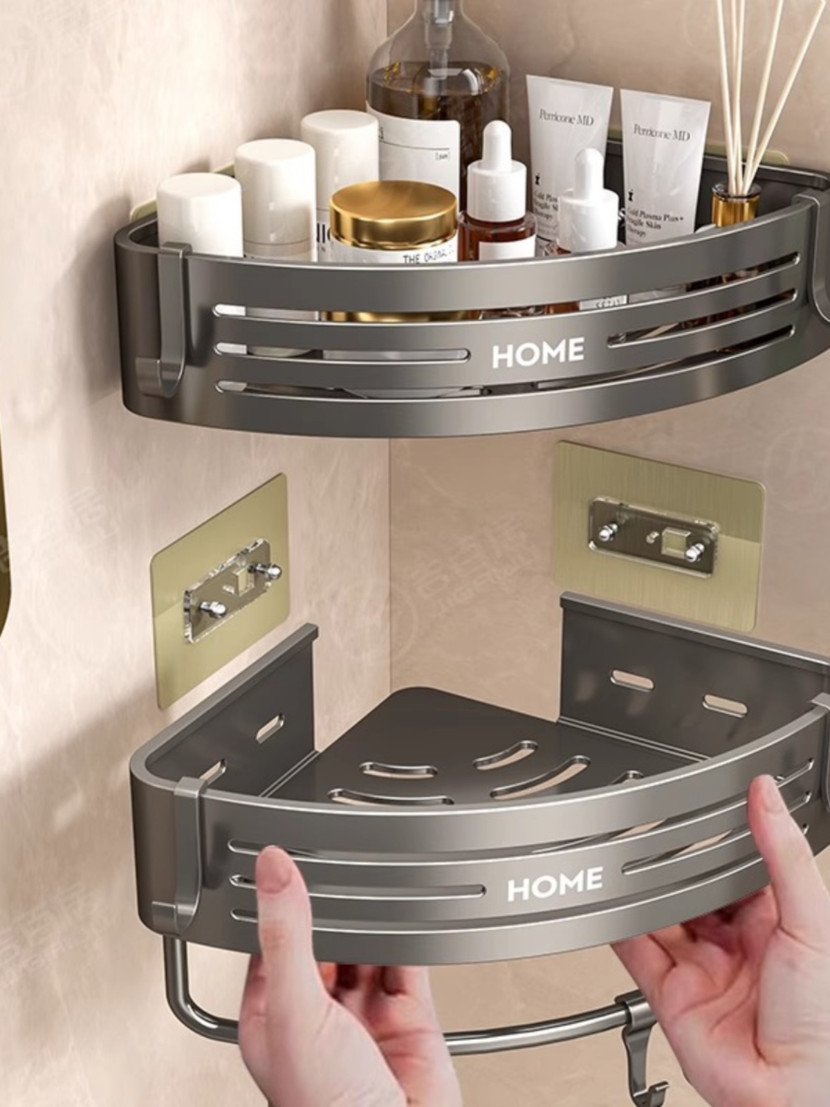 Bathroom Storage Rack Bathroom Wall-Mounted Triangle Basket Toilet Punch-Free Toilet Toiletries Storage Rack