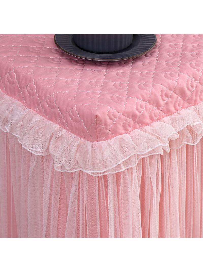 Jujiajia European Princess Style Bedroom Bedside Table Small Tablecloth Cabinet Safe All-Inclusive Full Covered Ugly Cover Cover