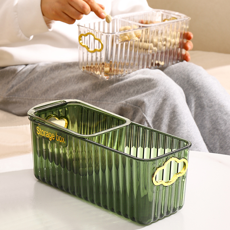 Jujiajia Bean Bag Accessible Luxury Fruit Plate For Home Living Room Eating Melon Seeds Fruit Basket Snacks Dried Fruit Box Double Deck Draining Plate Fruit Pot