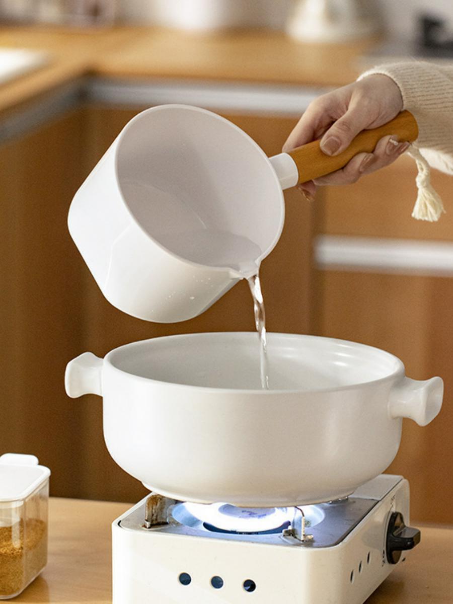 Kitchen Water Spoon Wooden Handle Spoon Thickened Long Handle Plastic Multi-Purpose Large Household Creative Deepening Water Spoon