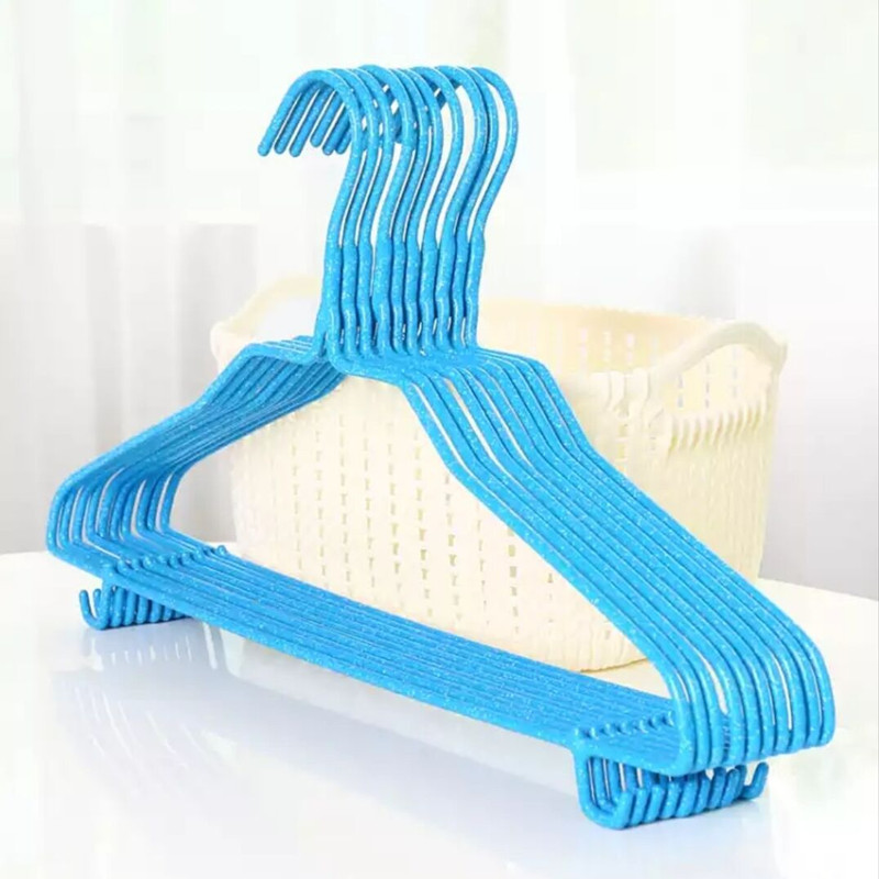 Clothes Hanger Dormitory Clothes Hanger PVC Coated Hanger Household Hangers Clothes Hanger Chapelet Storage Hanger Adult Thickened Hangers