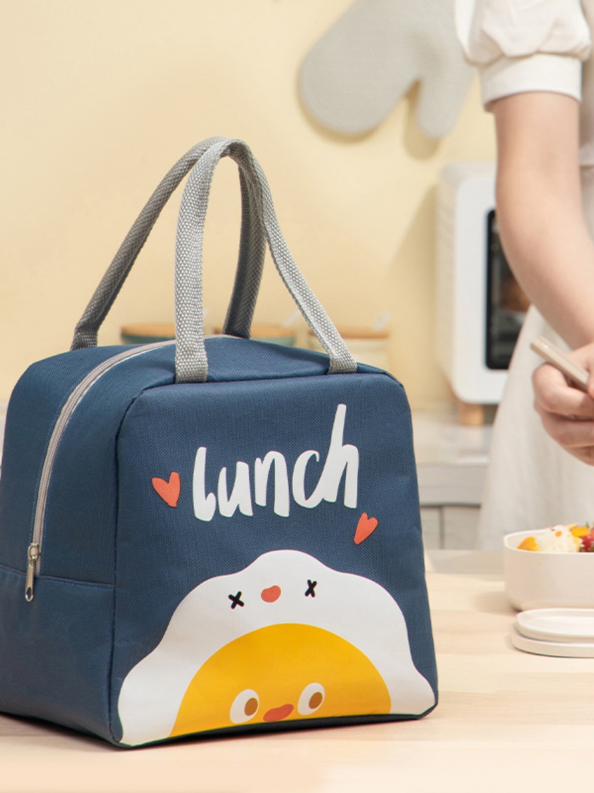 Lunch Box Bag Insulation Bento Handbag Students Bring Meals Waterproof Office Worker Clothes Lunch Bag Thickened Aluminum Foil Bag Hand Carry