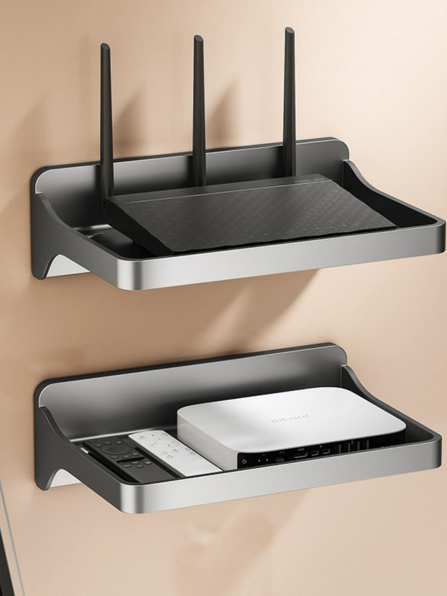 Head Bracket Punch-Free Wall-Mounted Storage Rack Set-Top Box Router Placement Indoor and Outdoor Monitoring Bracket Plastic