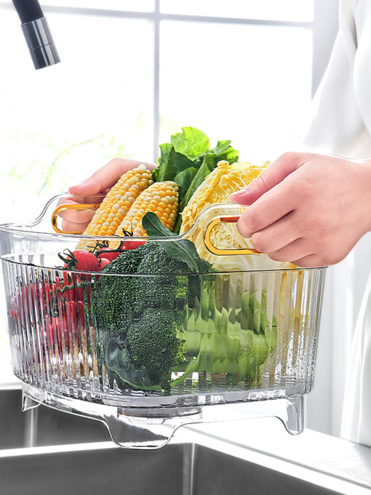 Movable Drain Basket Washing Basin Sink Drain Rack Sink Drain Net Kitchen Dishwashing Basket Filter Vegetable Washing Basket