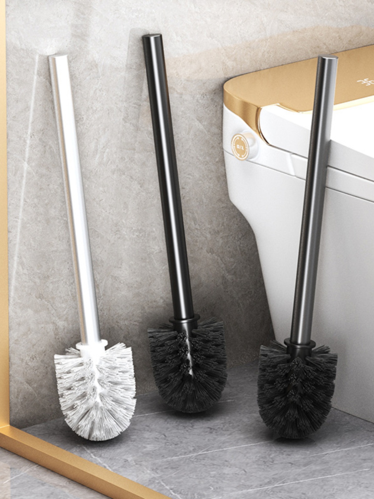 Toilet Brush Cleaning Toilet Bathroom Toilet Brush Bruch Head For Home No Dead Angle Replacement Head Neutral Long Handle Handy Gadget
