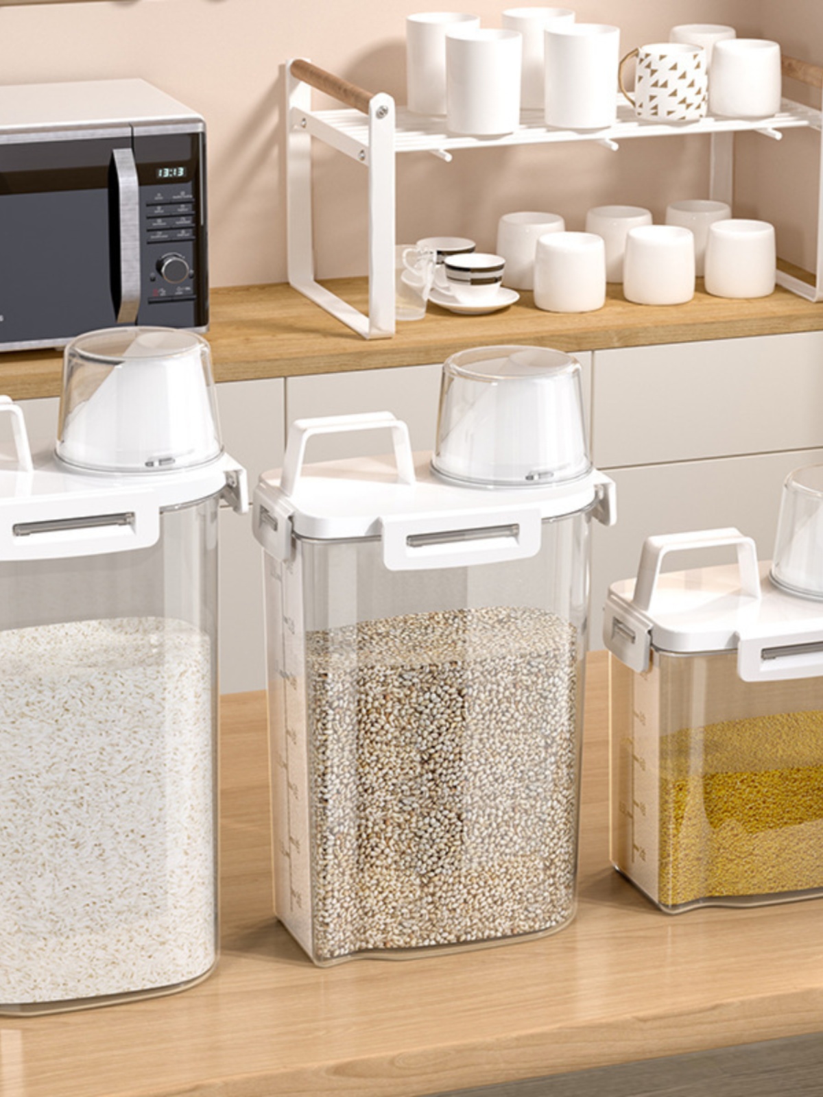 Rice Bucket Storage Tank For Home Insect-Proof Moisture-Proof Sealed Flour Storage Tank Food Grade Rice Cereals Storage Box