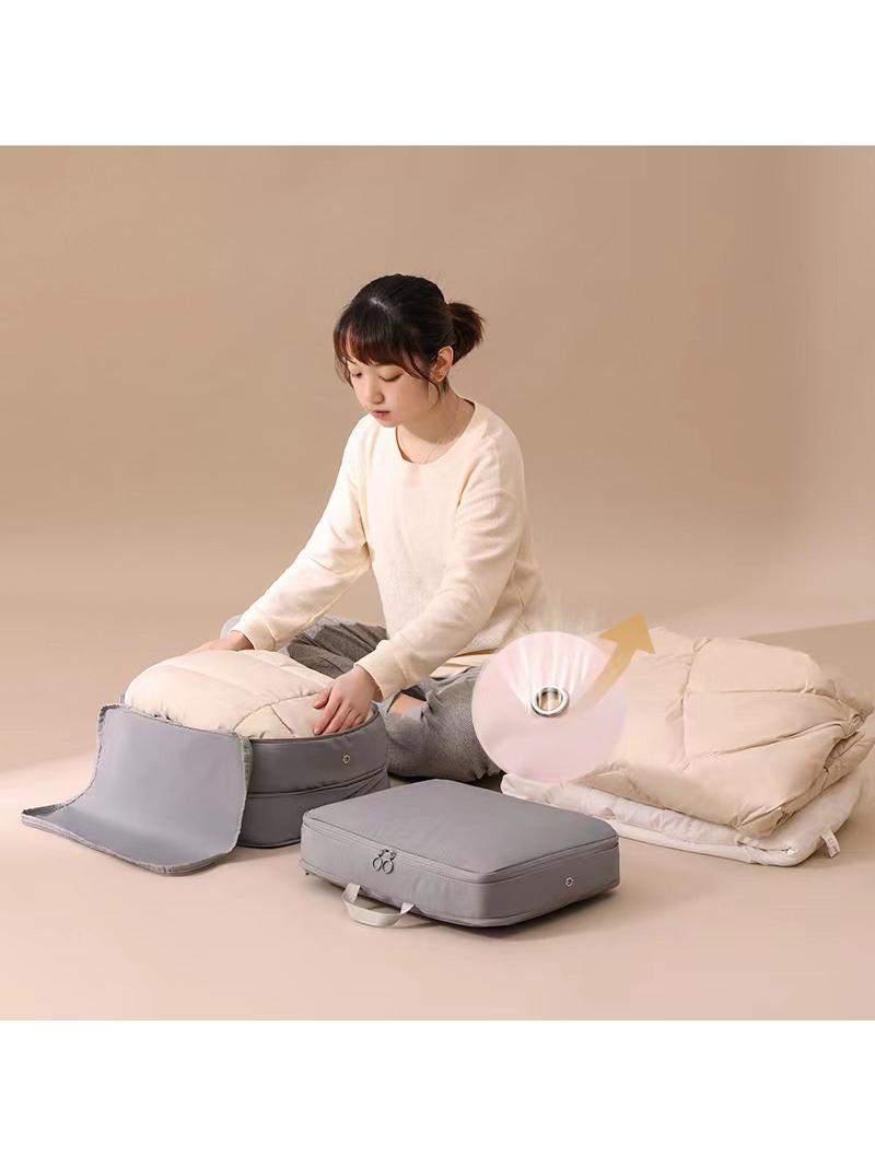 Jujiajia down Jacket Buggy Bag Wardrobe Compression Travel Suitcase Clothes Bag Waterproof Sweatshirt Cosmetics Bag
