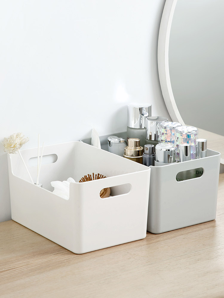 Jujiajia Desktop Storage Box For Home Plastic Satchel Cosmetics Sundries Box Kitchen Cabinet Storage Basket
